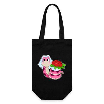 Serpent Mariée Floral Mariage - Sac à bouteille - noir - Devant