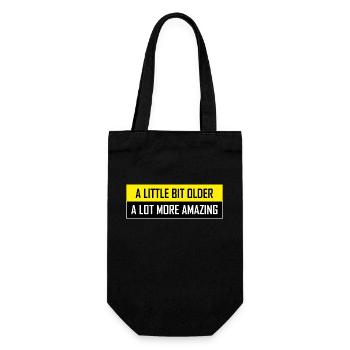 A Little Bit Older A Lot More Amazing - Gift Bag for Bottles - black - Front