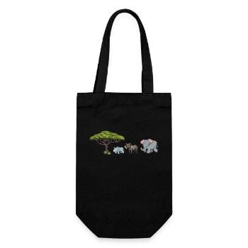 Safari Zoo Animal Safari Zoo - Gift Bag for Bottles - black - Front