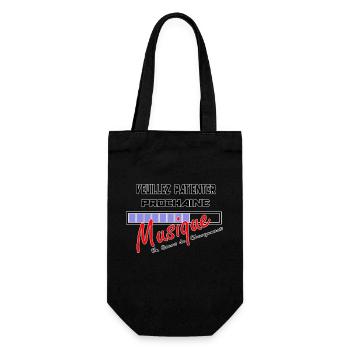 Logo Musique en Chargement ! - Sac à bouteille - noir - Devant