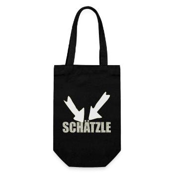 schätzle - Geschenkbeutel für Flaschen - Schwarz - Vorne