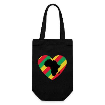 T-shirt Black History Month Africa Heart - Gift Bag for Bottles - black - Front