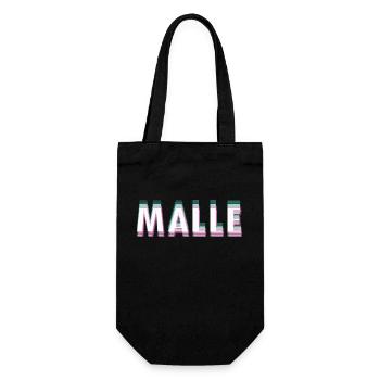 drunken MALLE - Geschenkbeutel für Flaschen - Schwarz - Vorne