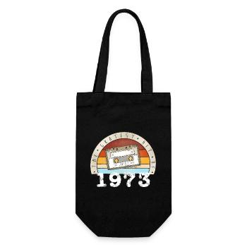 Gratest Hit of 1973 - 50. Geburtstag retro vintage - Geschenkbeutel für Flaschen - Schwarz - Vorne
