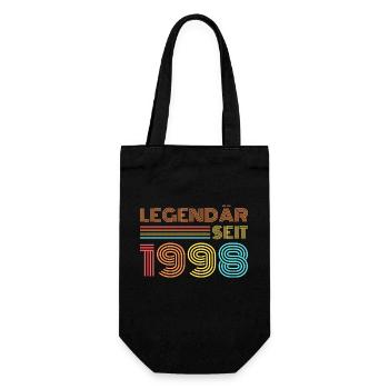 LEGENDÄR seit 1998 Geburtstag - Geschenkbeutel für Flaschen - Schwarz - Vorne