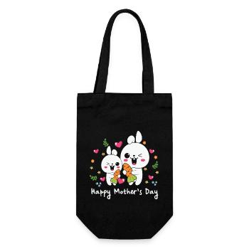joyeuse fête des mères - Sac à bouteille - noir - Devant