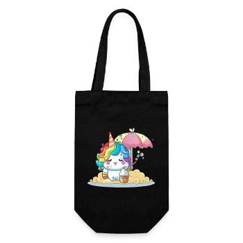 Magisches Einhorn - Sommer Edition - Geschenkbeutel für Flaschen - Schwarz - Vorne