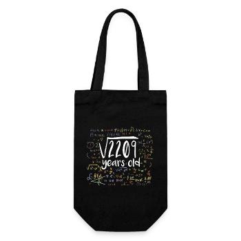 47th Birthday Square Root of 2209: 47 Years Old - Gift Bag for Bottles - black - Front