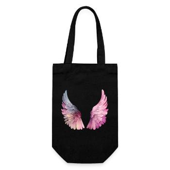 Pastel Watercolor Wings for Women - Gift Bag for Bottles - black - Front