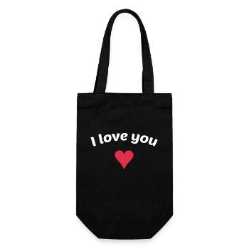 Je t'aime - Sac à bouteille - noir - Devant