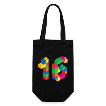 Bâtiment en bloc mignon 16ème anniversaire cadeau 16 année - Sac à bouteille - noir - Devant