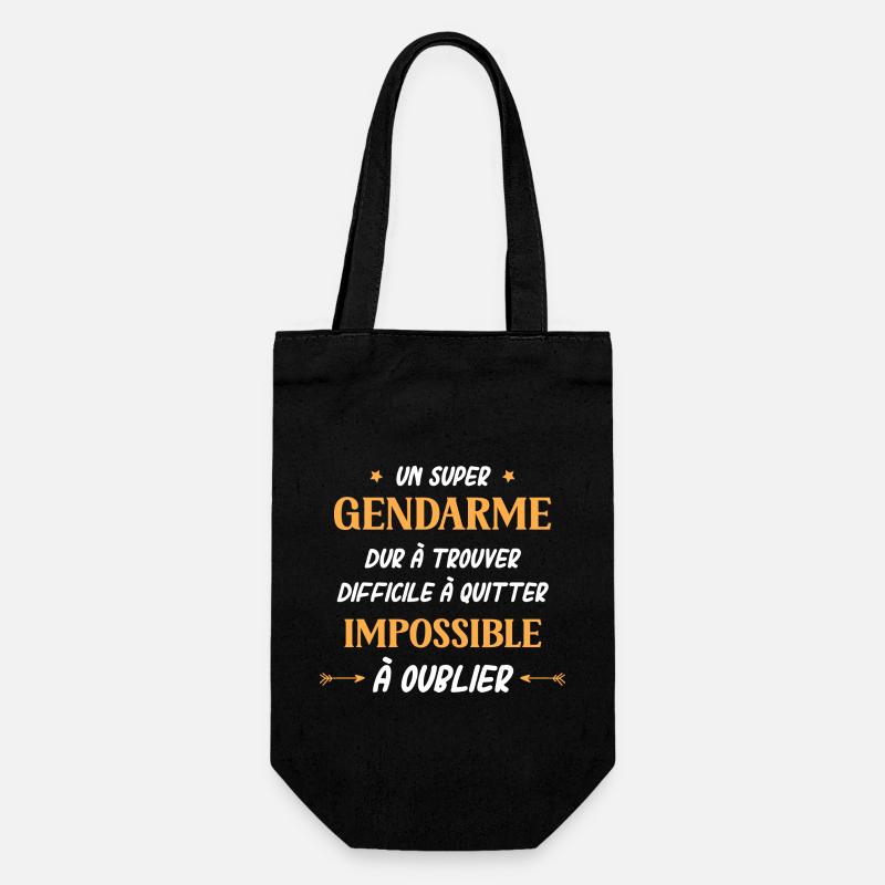 Super gendarme - Sac à bouteille - noir