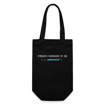 Strength Increased To 100 - Gift Bag for Bottles - black - Front