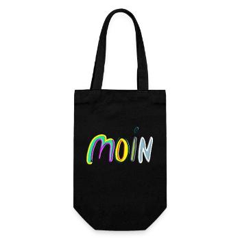 moin 8 - Geschenkbeutel für Flaschen - Schwarz - Vorne