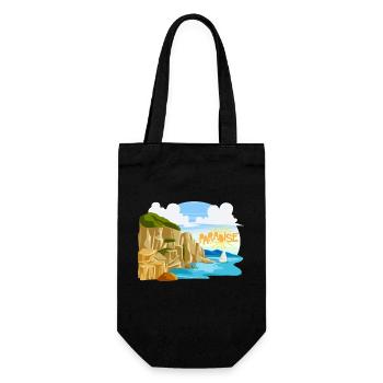 Summer Beach Sea - Gift Bag for Bottles - black - Front