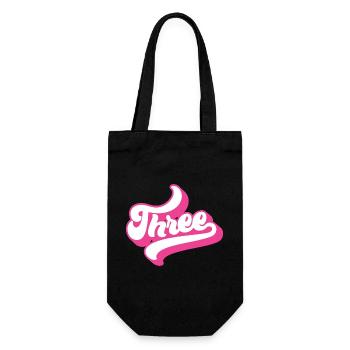 Trois 3ème anniversaire pour les filles de 3 ans - Sac à bouteille - noir - Devant