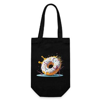 Doughnut - Gift Bag for Bottles - black - Front