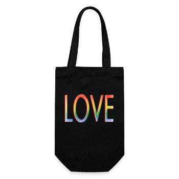 LIEBE ZU FARBEN - Geschenkbeutel für Flaschen - Schwarz - Vorne