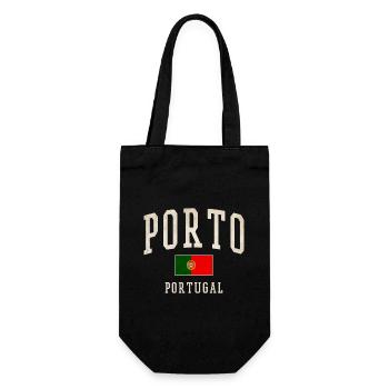 Porto Portugal Vintage Imprimer - Sac à bouteille - noir - Devant