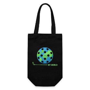 Floorball Unihockey FLOORBALL-world Floorballer - Gift Bag for Bottles - black - Front