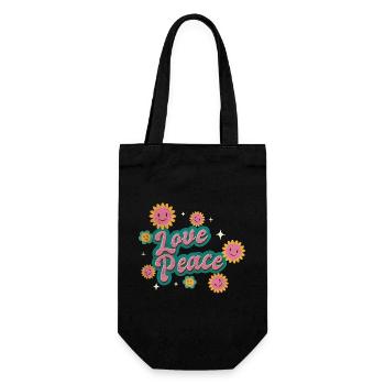 Aimez la paix - Sac à bouteille - noir - Devant