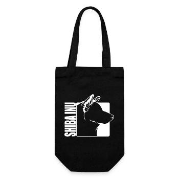 Shiba Inu Profile Dog Dog Wilsigns - Gift Bag for Bottles - black - Front