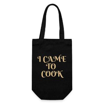 i came to cookdesign for amateur chefs - Gift Bag for Bottles - black - Front