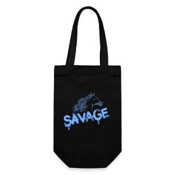 Conception de graffiti de cheval sauvage - Sac à bouteille - noir - Devant