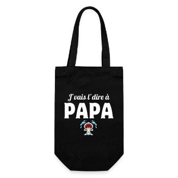 papa, j'aime mon papa, père - Sac à bouteille - noir - Devant
