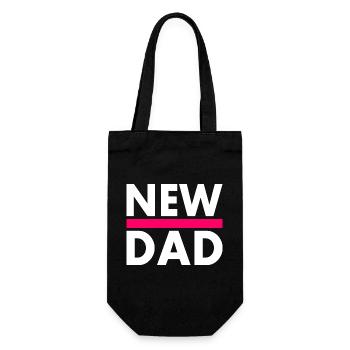 New dad - Geschenkbeutel für Flaschen - Schwarz - Vorne