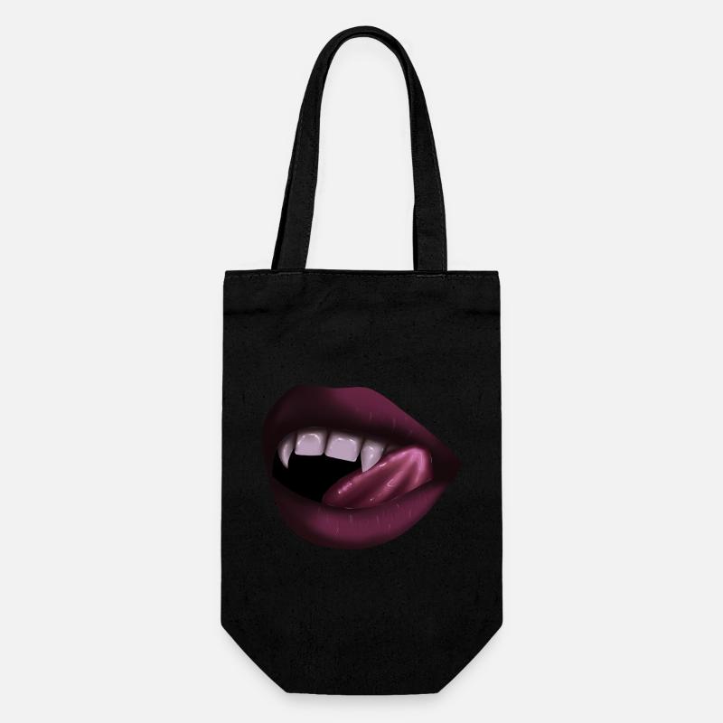 Lèvres sexy d’Halloween Vampire - Sac à bouteille - noir