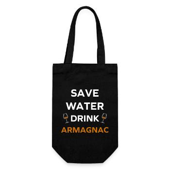 Save water drink Armagnac - Sac à bouteille - noir - Devant