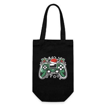 Christmas Gaming - Geschenkbeutel für Flaschen - Schwarz - Vorne