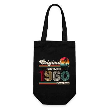 63e anniversaire Vintage Novembre Vintage des années 1960 - Sac à bouteille - noir - Devant