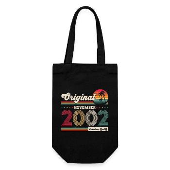 21st Birthday Vintage November Vintage 2002 - Gift Bag for Bottles - black - Front