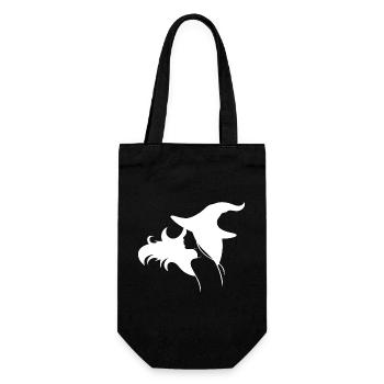 Witch with loose hair and a hat - Gift Bag for Bottles - black - Front