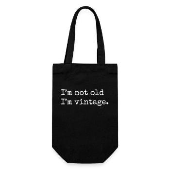 I'm not old I'm vintage - Gift Bag for Bottles - black - Front