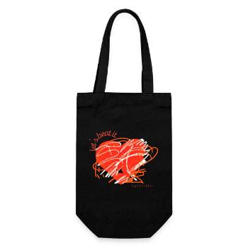 Cœur abstrait de l’amour énergétique - Sac à bouteille - noir - Devant