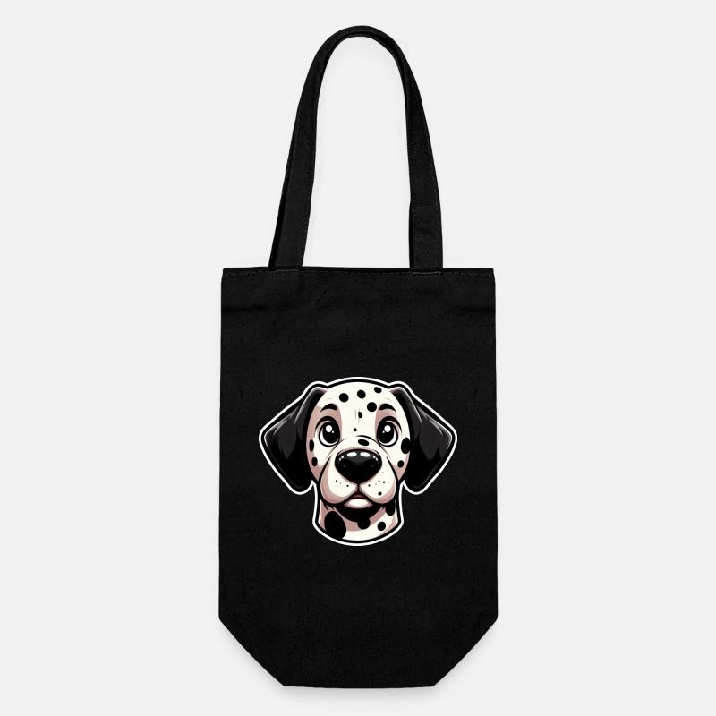 Tête de Dalmatien comique - Sac à bouteille - noir