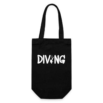 Tauchen Diving - Geschenkbeutel für Flaschen - Schwarz - Vorne