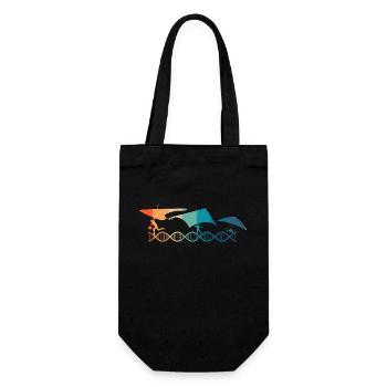 Paragliding is in my DNA - Gift Bag for Bottles - black - Front