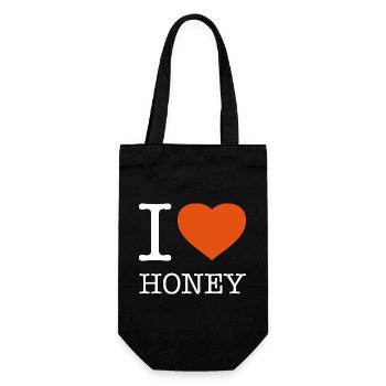 J’AIME LE MIEL - Sac à bouteille - noir - Devant