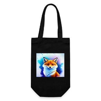 Neon Fee Fuchs - Geschenkbeutel für Flaschen - Schwarz - Vorne