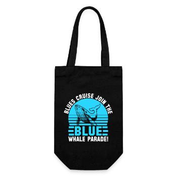 Blues-Kreuzfahrt nehmen Sie an der Blue Whale Parade teil - Geschenkbeutel für Flaschen - Schwarz - Vorne