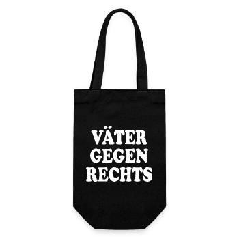 Väter gegen rechts - Geschenkbeutel für Flaschen - Schwarz - Vorne