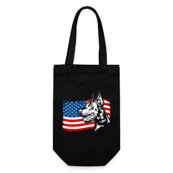 Doberman Amérique Flag Dogs Dobie Wilsigns - Sac à bouteille - noir - Devant