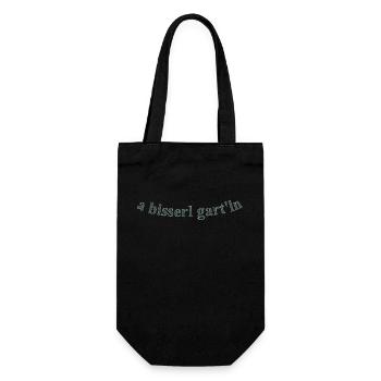 Bisserl garteln - Geschenkbeutel für Flaschen - Schwarz - Vorne