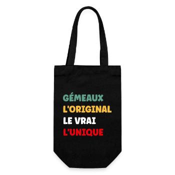 gémeaux - Sac à bouteille - noir - Devant