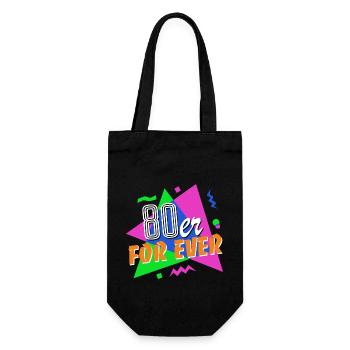 80s For Ever - 80s - colorful + crazy - Gift Bag for Bottles - black - Front