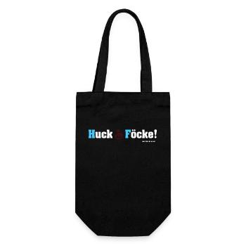 Huck Föcke! - Die Botschaft ist klar - Geschenkbeutel für Flaschen - Schwarz - Vorne